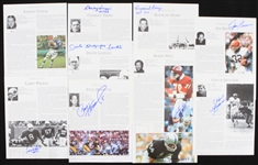 1988 NFL All Time Greats Signed Book Pages - Lot of 28 w/ Johnny Unitas, Bart Starr, Jim Brown, Gale Sayers & More (*Full JSA Letter*)