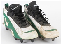 1995-96 Fred Strickland / Bernardo Harris Green Bay Packers Game Worn Nike Cleats (MEARS LOA)