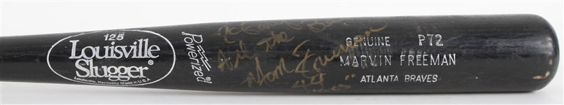 1991-93 Marvin Freeman Atlanta Braves Signed Louisville Slugger Professional Model Game Used Bat (MEARS LOA/JSA)