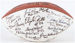 1990s Lombardi Era Green Bay Packers Multi Signed ONFL Rozelle Autograph Panel Football w/ 32 Signatures Including Jim Taylor, Paul Hornung, Jerry Kramer & More (JSA)