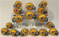 1990s Green Bay Packers Signed Mini Helmets, Hockey Pucks, & more (Lot of 27)