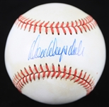 1989-90 Don Drysdale Los Angeles Dodgers Signed ONL White Baseball (JSA)