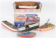 1950s-60s Toy Boat Collection - Lot of 5