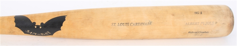 2001 Albert Pujols St.Louis Cardinals SamBat Professional Model Game Used Bat (MEARS A8) NL Rookie of the Year Season 