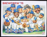 1975 Milwaukee Brewers Mautz Paint 19" x 24" Brew Crew 75 Poster