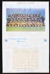 1970-71 Green Bay Packers 18" x 28" Production Steel Company of Illinois Team Photo Calendar