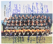 1966 Green Bay Packers Signed 16x20 Team Photo w/ Bart Starr, Paul Hornung, Willie Wood & more (JSA)