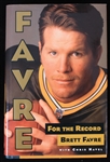 1997 Brett Favre Green Bay Packers Signed Favre For The Record Hardcover Book (JSA)