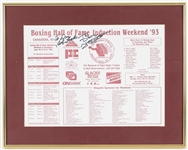 1993 Ken Norton Bob Foster World Champion Boxers Signed 15" x 19" Framed Boxing Hall of Fame Weekend Flat (JSA)