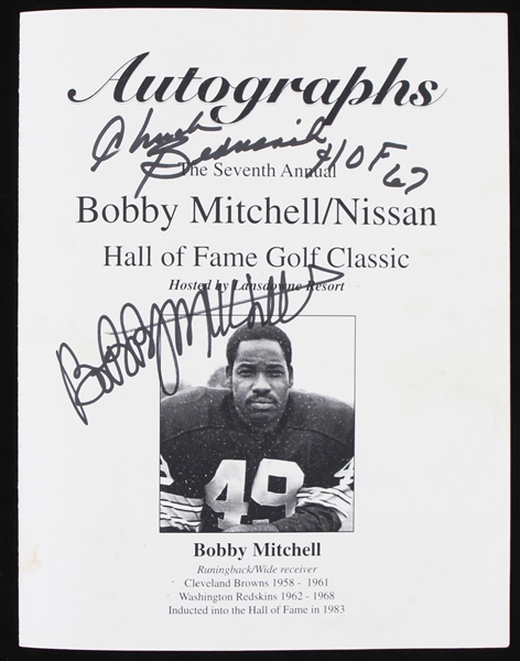 1980s Hall of Fame Multi Signed Bobby Mitchell Golf Classic Autograph Book w/ 25 Signatures Including Jim Brown, Bart Starr, Oscar Robertson & More (*Full JSA Letter*) 