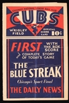 1930 (April 22) Chicago Cubs St. Louis Cardinals Scored Hack Wilson Career HR #139 Wrigley Field Scorecard