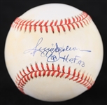 1995-99 Reggie Jackson Oakland Athletics Signed OAL Budig Baseball (JSA)