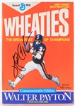 1988 Walter Payton Chicago Bears Signed Wheaties Cereal Box (JSA)
