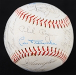 1968 Chicago Cubs Team Signed ONL Giles Baseball w/ 25 Signatures Including Leo Durocher, Ernie Banks, Fergie Jenkins & More (*Full JSA Letter*)