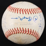 1971 Chicago Cubs Team Signed ONL Feeney Baseball w/ 25 Signatures Including Leo Durocher, Ernie Banks, Fergie Jenkins & More (*Full JSA Letter*)
