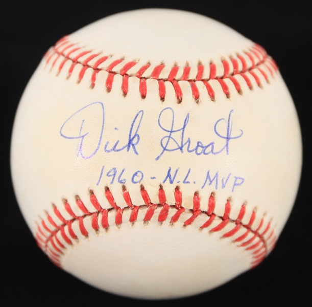 1995-99 Dick Groat Pittsburgh Pirates Signed OAL Budig Baseball (JSA) 