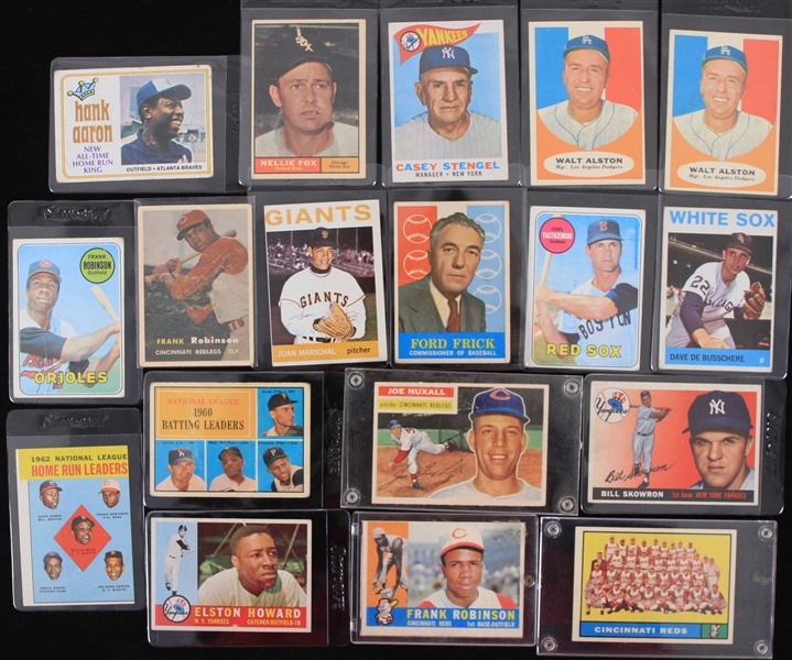 1950s-2000s Baseball Football Basketball Golf Trading Cards - Lot of 200+ w/ Numerous HOFers, Kobe Bryant Slabbed, Tiger Woods Slabbed & More