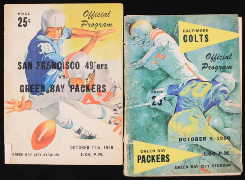 1959-1960 Green Bay Packers Official Programs (Lot of 2)