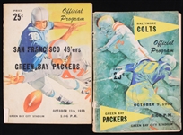 1959-1960 Green Bay Packers Official Programs (Lot of 2)