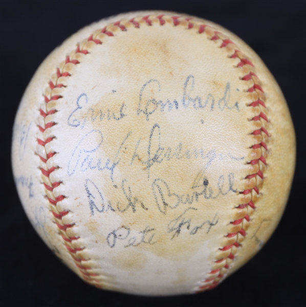 1940 Cincinnati Reds World Series Contest Signed Baseball w/ Ernie Lombardi (JSA) 7+