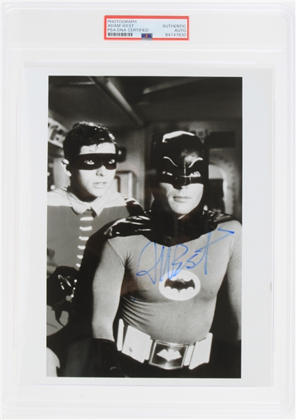 1960s Adam West Batman Signed 8" x 10" Photo (PSA/DNA Slabbed)