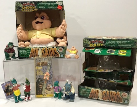 1991 Dinosaurs Movie Toys and Figures (Lot of 9)