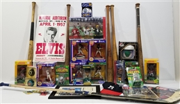 1980s-2010s Baseball, Football, Basketball, Hockey Trading Cards, Starting Line-Up Figures, Baseball Bats & more... (Lot of 30,000+)