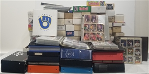 1980s-2010s Baseball, Football, Basketball, Hockey Trading Cards, Starting Line-Up Figures, Baseball Bats & more... (Lot of 30,000+)