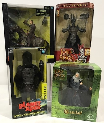 2001-2002 Lord of the Rings & Planet of the Apes Boxed Figures (Lot of 4) 