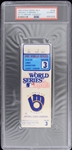 1982 Milwaukee Brewers World Series Game 3 Andujar-Vuckovich Ticket Stub (PSA Slabbed)