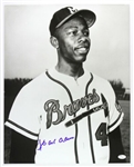 1954-56 Hank Aaron Milwaukee Braves Frank Stanfield Autographed 16x20 Photo (JSA)