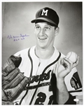 1954-56 Warren Spahn Milwaukee Braves On His Way To 363 Signed 16x20 Photo (JSA)