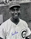 1953-71 Ernie Banks Chicago Cubs Signed LE 16x20 B&W Photo (JSA)