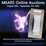 1984 Prince Purple Rain Tour The Spectrum Philadelphia, PA Full Ticket (PSA Slabbed) 