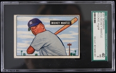 1951 Highly Coveted Mickey Mantle NY Yankees Bowman #253 Rookie High# (SGC 40 VG 3) - Market Red Hot For This Card!!!