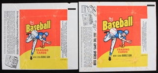 1975 Topps Original Baseball Trading Cards Wax Pack Wrappers (Lot of 2)