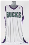 2004-2005 Milwaukee Bucks Home Game Jersey Blank Unused (MEARS LOA)