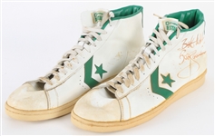 1982-1984 Bob Lanier Milwaukee Bucks Final Playoff Style Signed Game Worn Shoes (MEARS/JSA) One of the Finest Pairs Extant