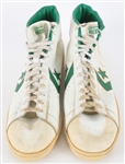 1982-1984 Bob Lanier Milwaukee Bucks Final Playoff Style Signed Game Worn Shoes (MEARS/JSA) One of the Finest Pairs Extant