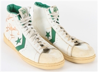 1982-1984 Bob Lanier Milwaukee Bucks Final Playoff Style Signed Game Worn Shoes (MEARS/JSA) One of the Finest Pairs Extant