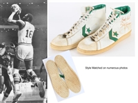 1982-1984 Bob Lanier Milwaukee Bucks Final Playoff Style Signed Game Worn Shoes (MEARS/JSA) One of the Finest Pairs Extant