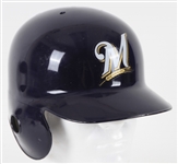 2008 Brad Nelson Milwaukee Brewers Postseason Game Worn Batting Helmet (MEARS LOA/MLB Hologram)