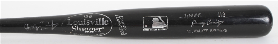 1999-2001 Jeromy Burnitz Milwaukee Brewers Signed Louisville Slugger Professional Model Bat (MEARS LOA/JSA)