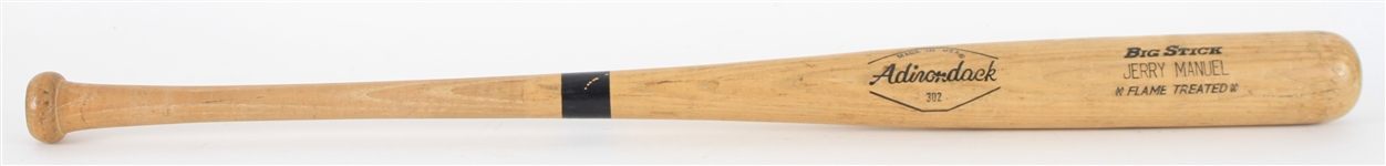 1975-76 Jerry Manuel Detroit Tigers Adirondack Professional Model Game Used Bat (MEARS LOA)