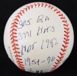 1994-1999 Ultimate Hank Aaron Multi Stat (8) Signed Baseball *JSA* Troy R Kinunen Exclusive