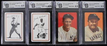 1973-1978 Lou Gehrig, Babe Ruth, Jackie Robinson Landmark Sport Deck & U.S. Playing Cards (GA Slabbed Gem Mint 9.5)