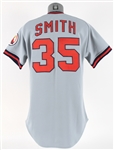 1984-85 Dave Smith California Angels Road Jersey (MEARS LOA)