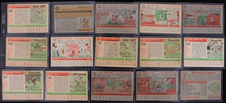 1956 Milwaukee Braves Topps Trading Cards (Lot of 15)