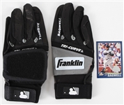 1998-2005 Jeff Bagwell Houston Astros Franklin Game Worn Batting Gloves (MEARS LOA)