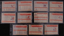 1957 Milwaukee Braves Topps Trading Cards (Lot of 11)